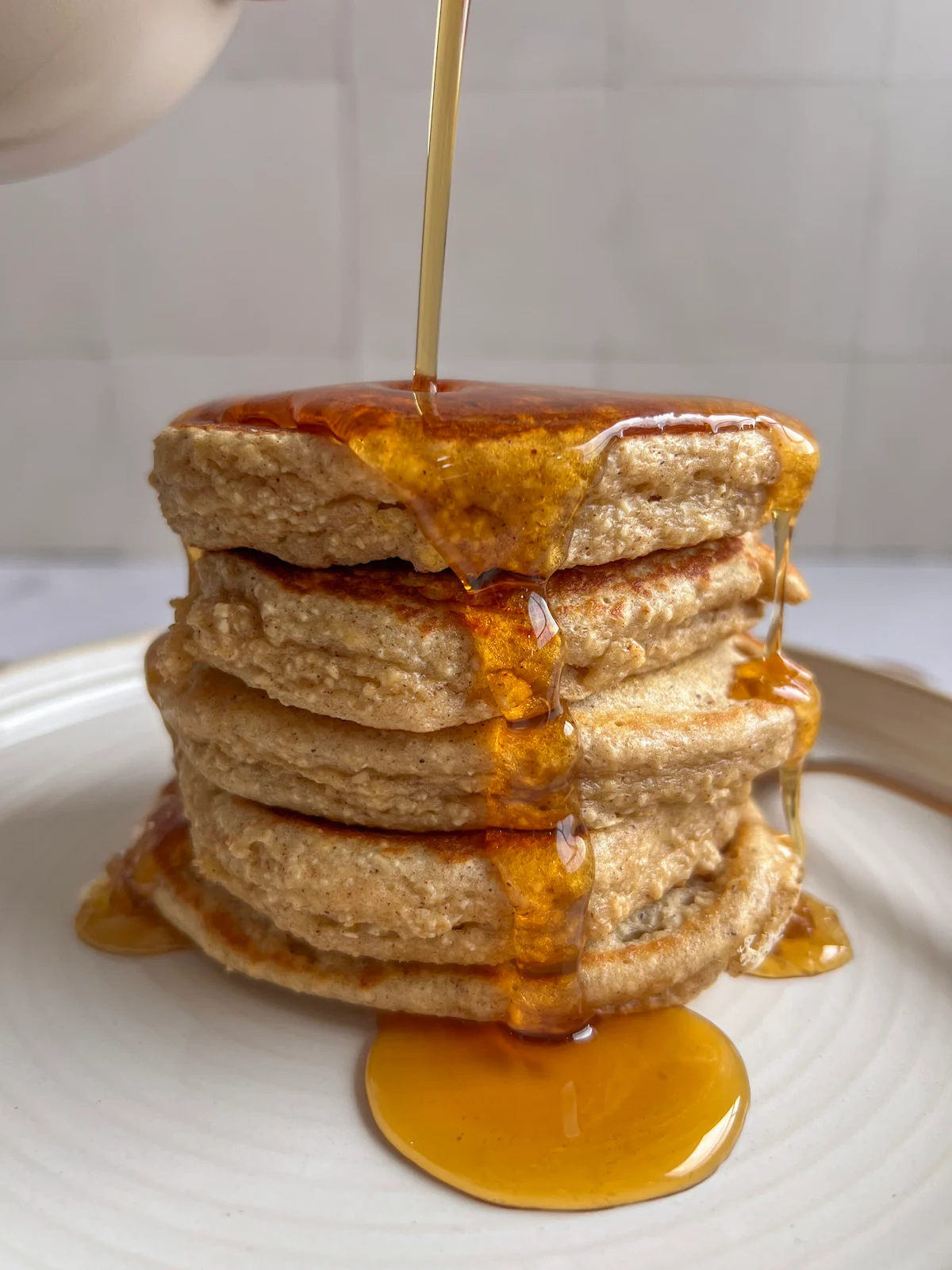 ブレンダーカッテージチーズオートミールパンケーキ
